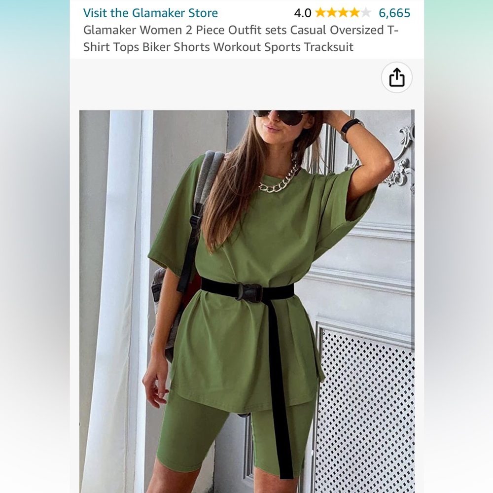 Tee & biker short set
